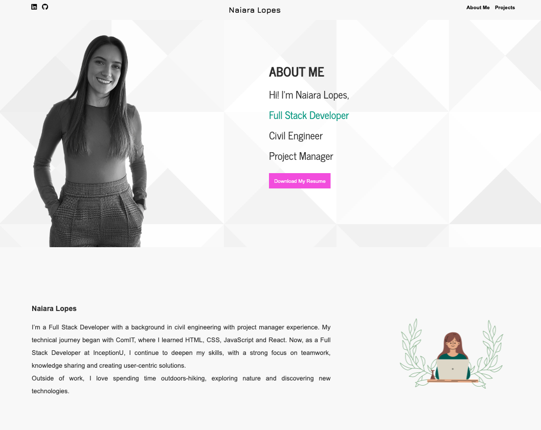 Personal portfolio homepage.