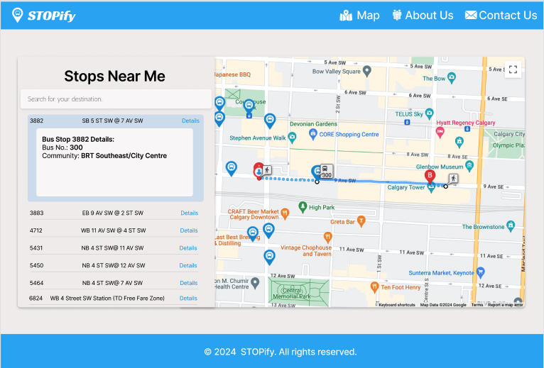 Icon-driven, accessible transit for seniors & visitors